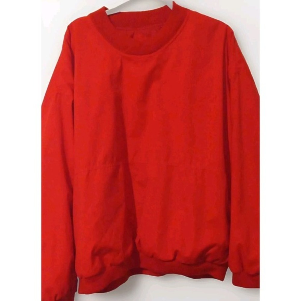 FG FIELD GEAR Classic Red Men's Windbreaker XL Pullover Casual Lined Jacket